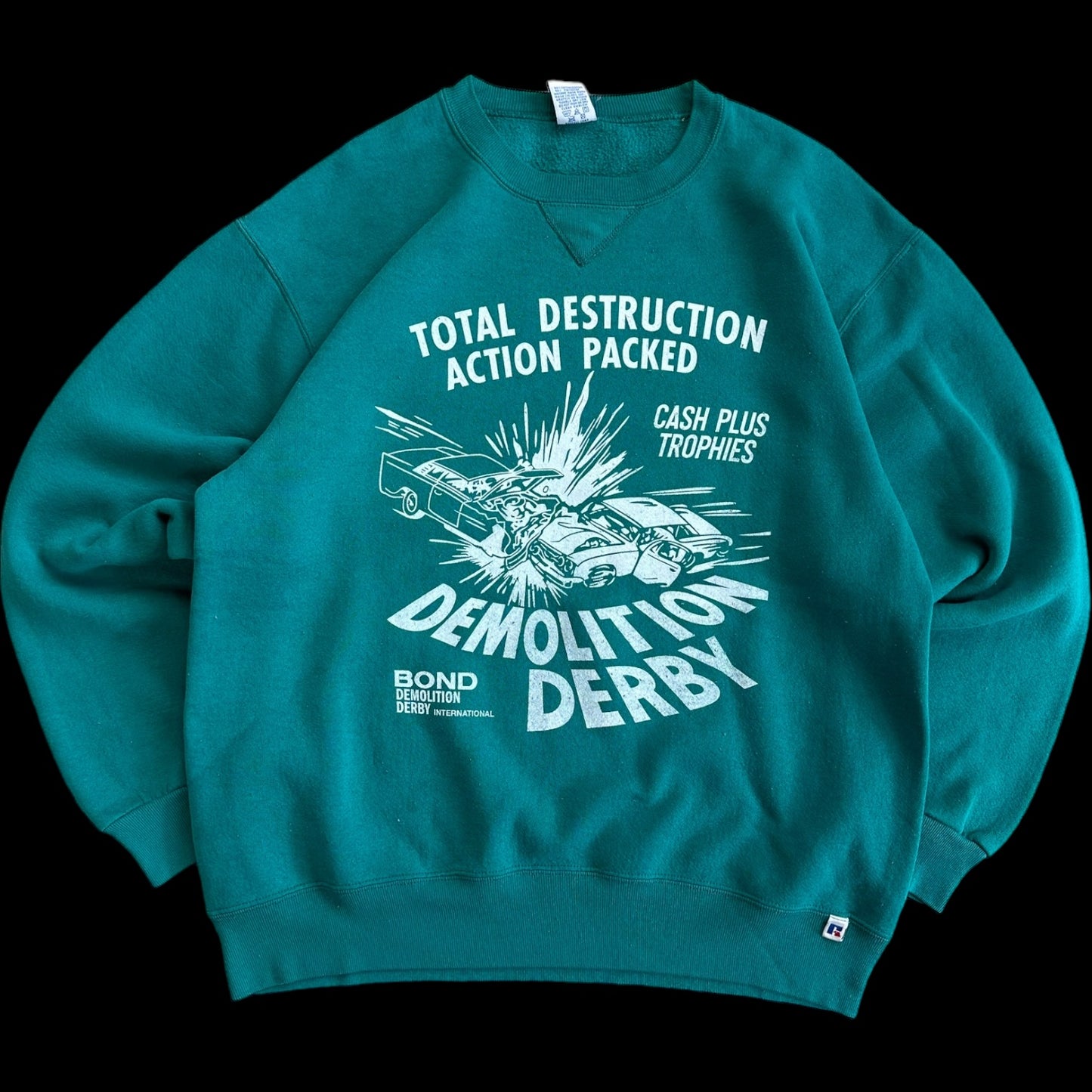 077- Teal Russell Crewneck- LARGE