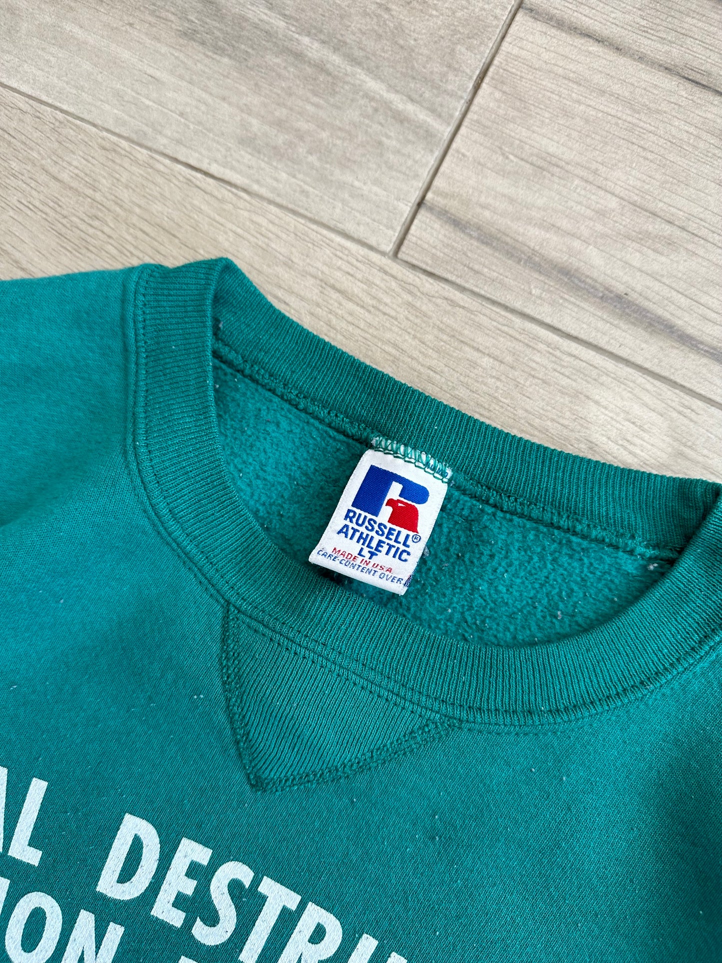 077- Teal Russell Crewneck- LARGE