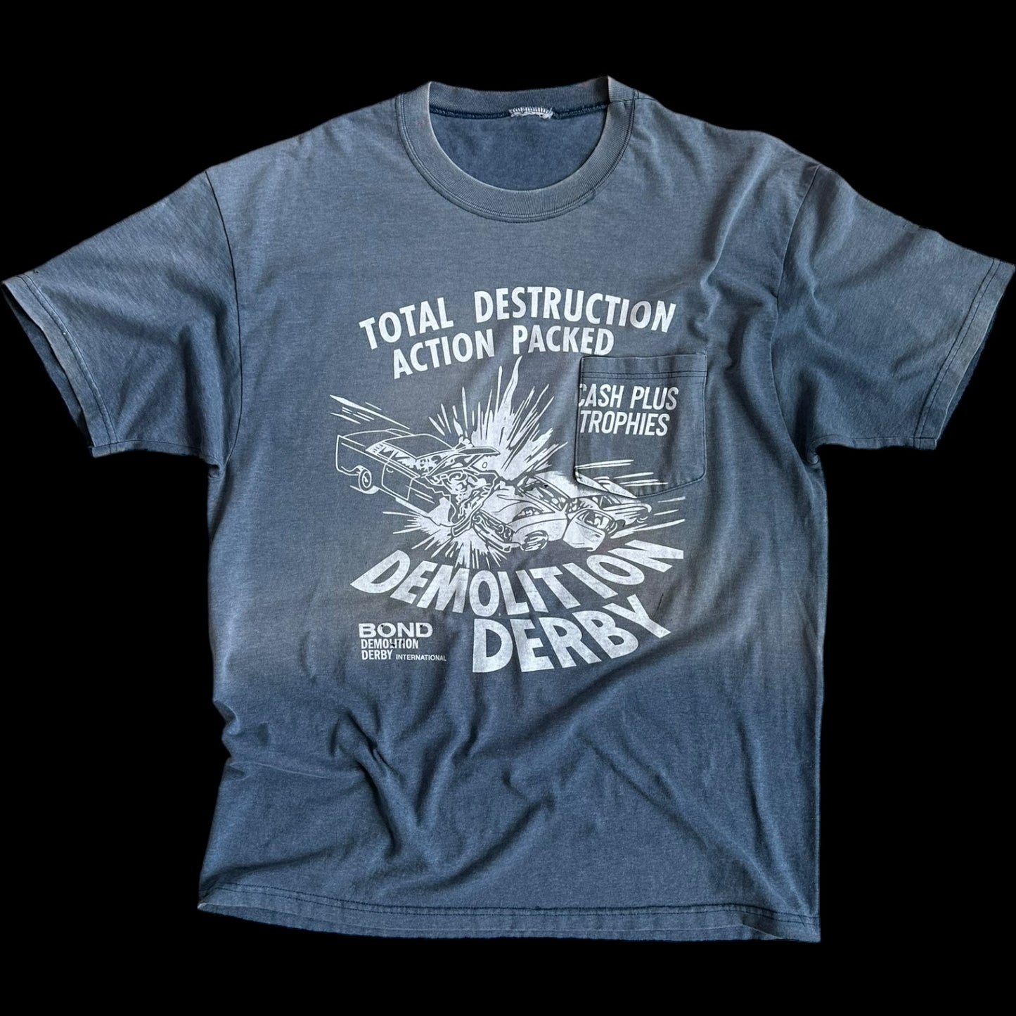 057- Super Faded Blue "Anti-Pocket" Tee- EXTRA LARGE