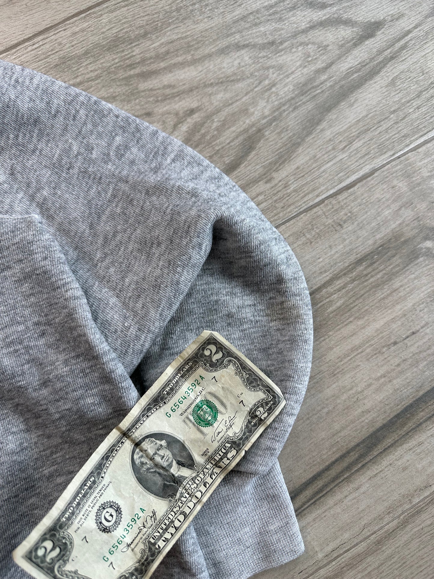 080- Gray Raglan Cut Crewneck- SMALL