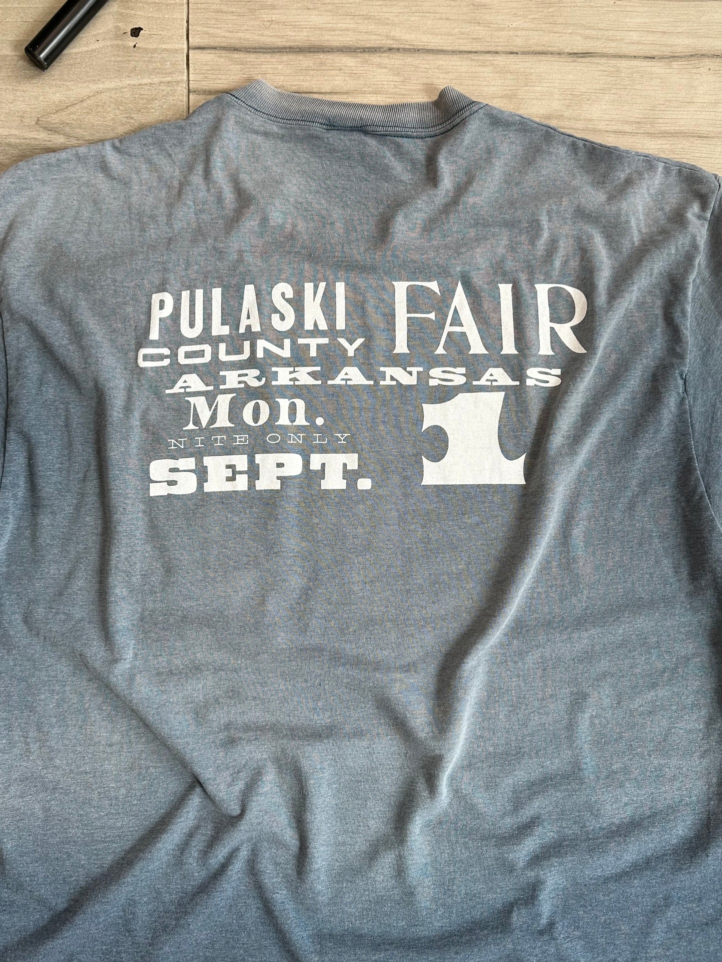 057- Super Faded Blue "Anti-Pocket" Tee- EXTRA LARGE