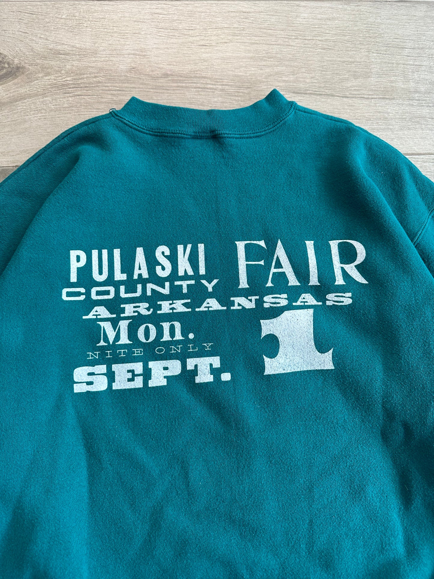 077- Teal Russell Crewneck- LARGE