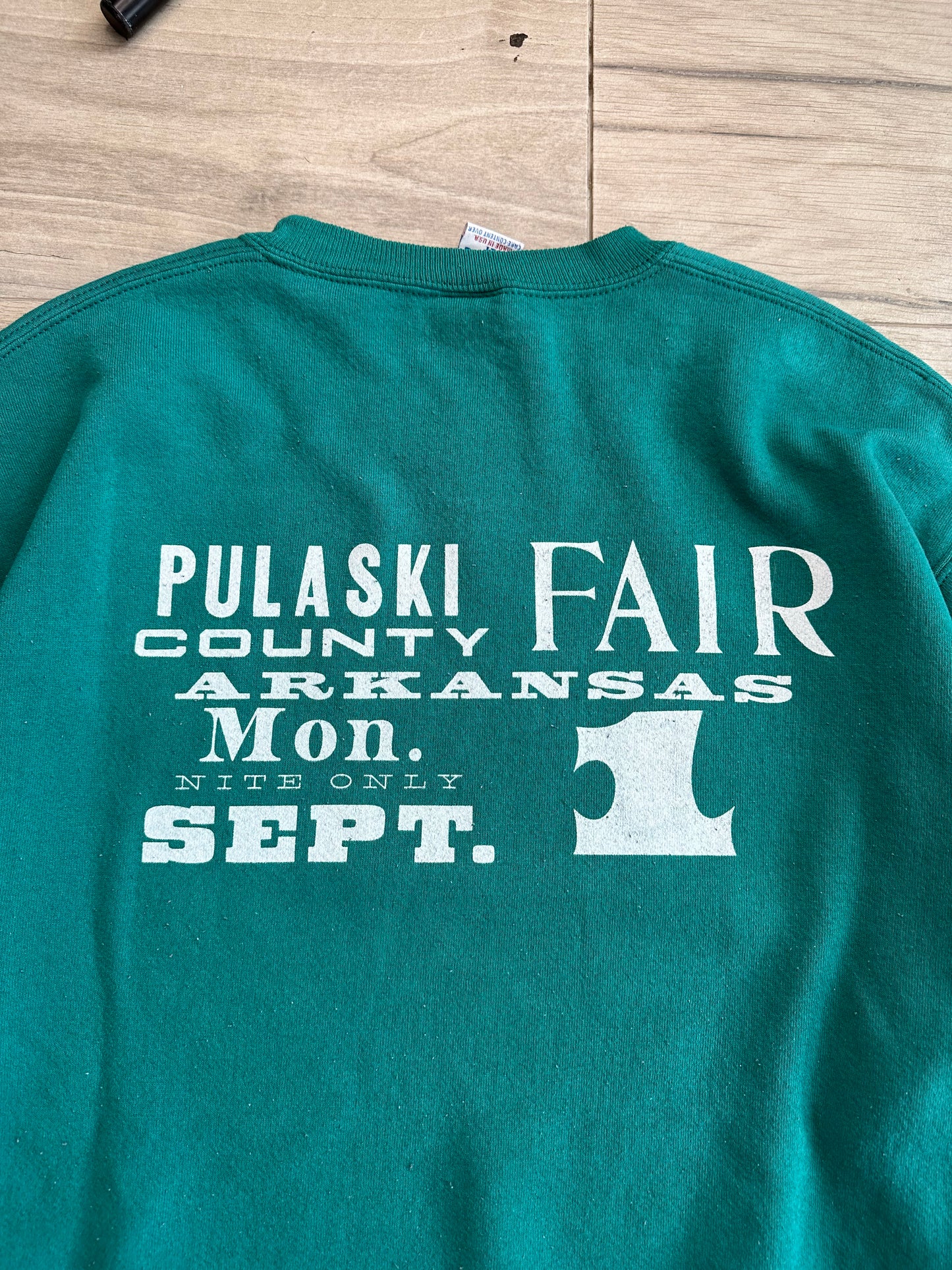 077- Teal Russell Crewneck- LARGE