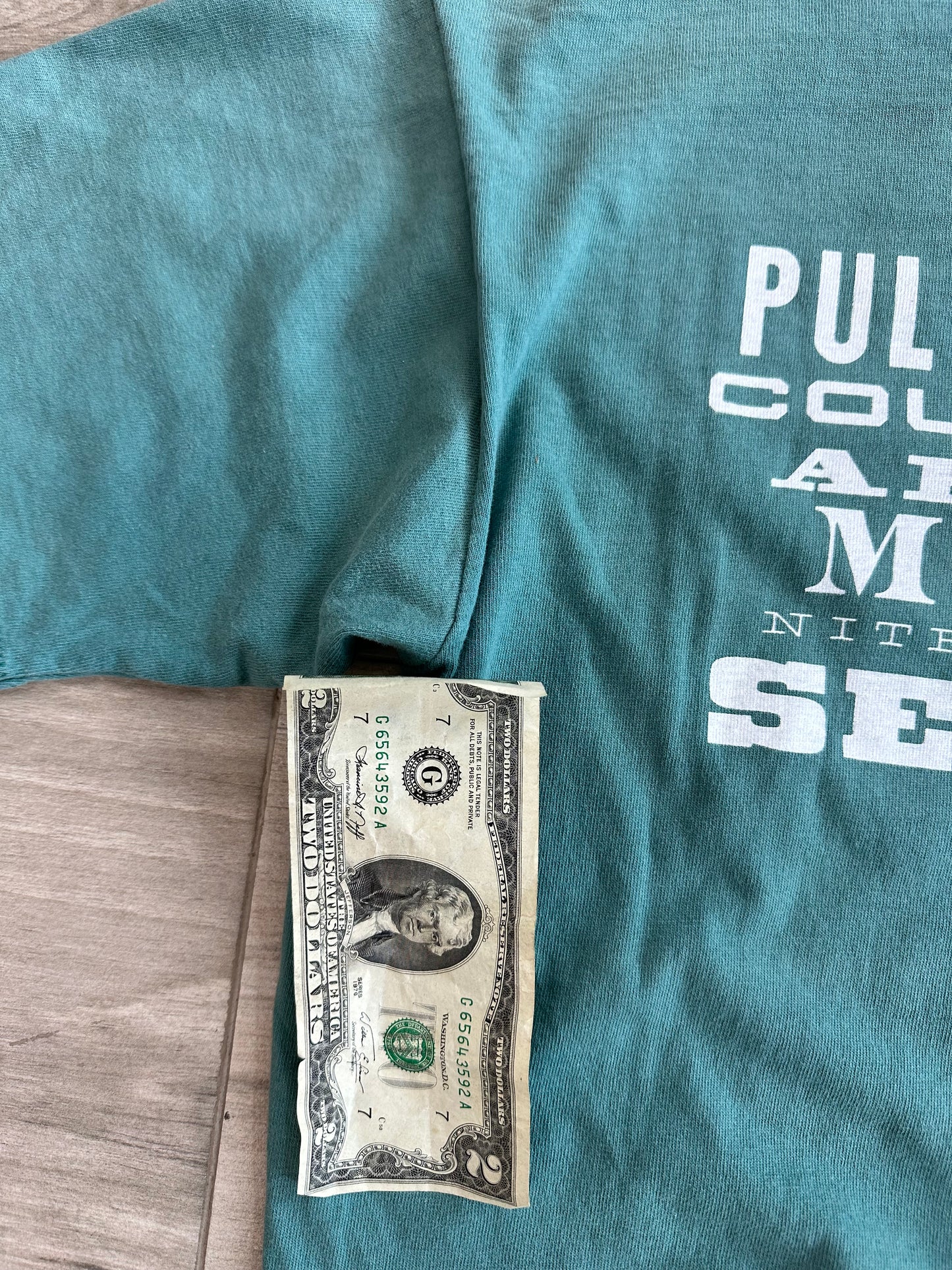068- Teal "Anti-Pocket" Tee- LARGE