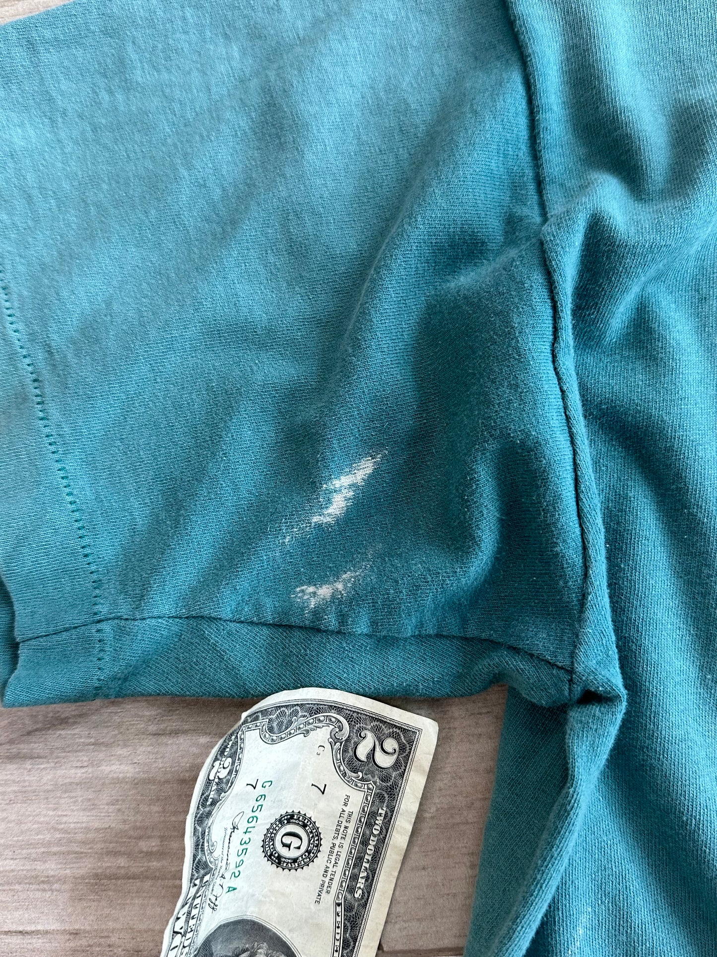 068- Teal "Anti-Pocket" Tee- LARGE