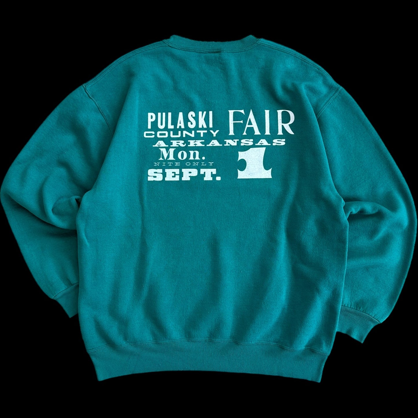 077- Teal Russell Crewneck- LARGE