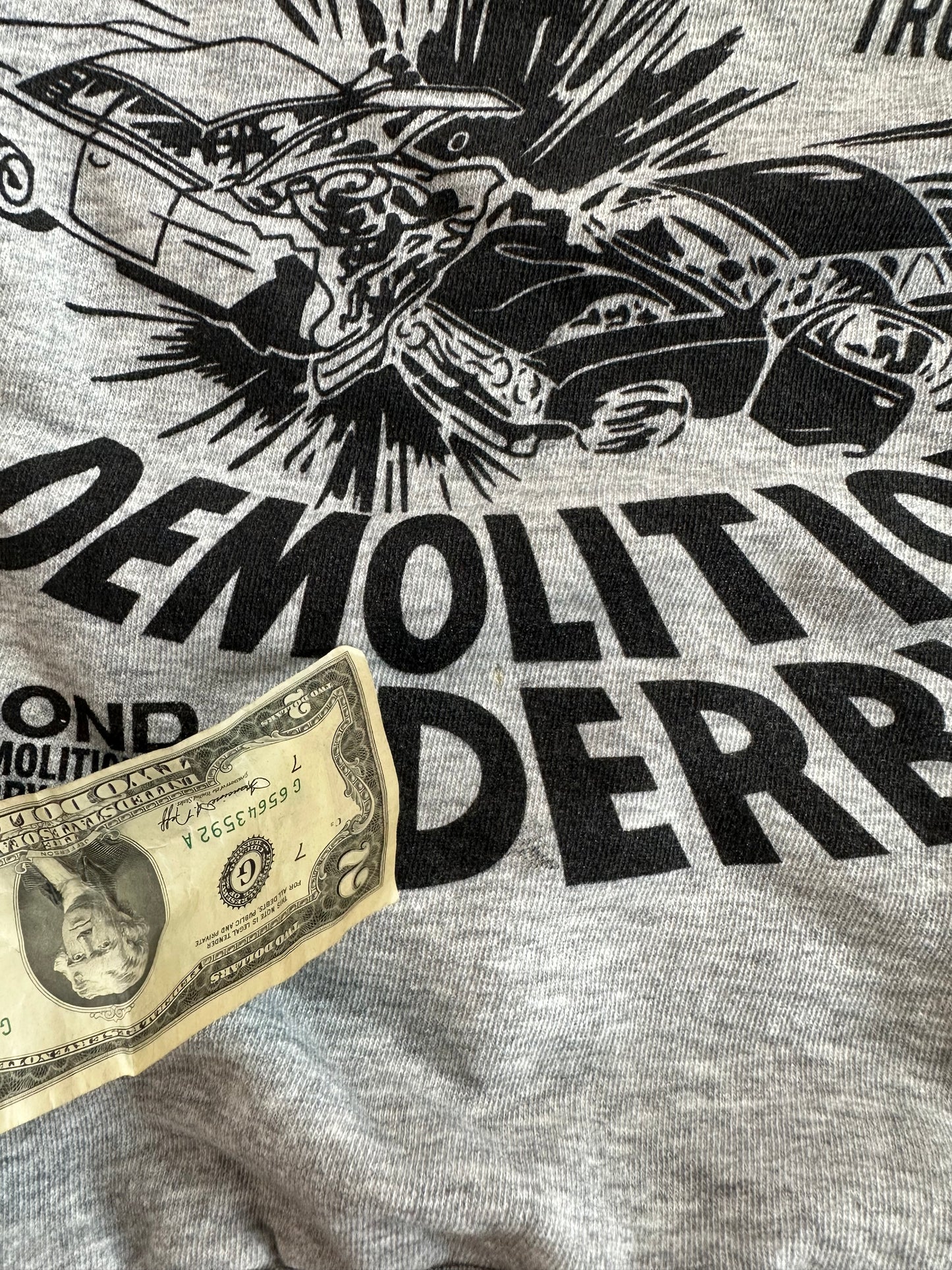 080- Gray Raglan Cut Crewneck- SMALL