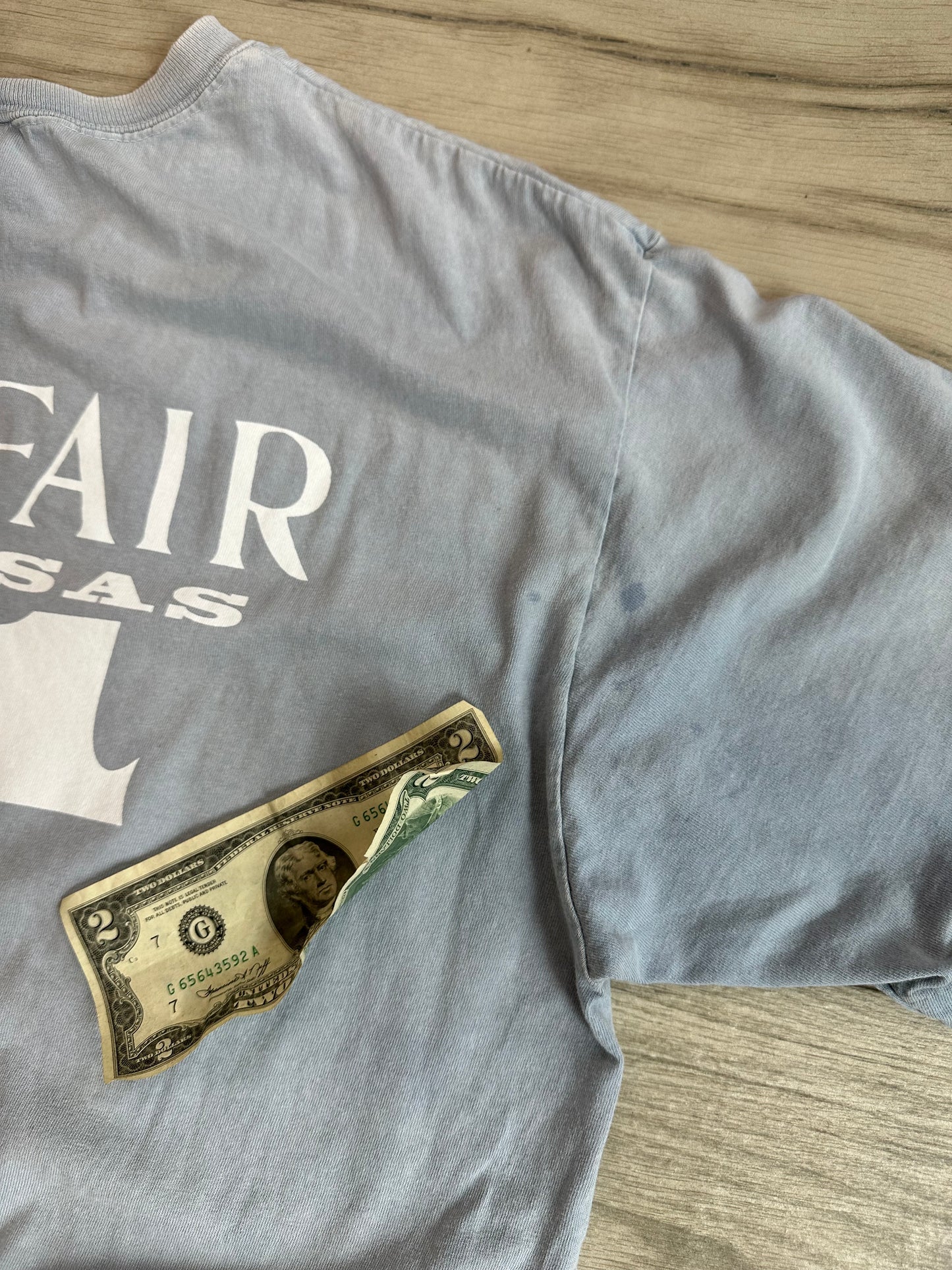 058- Super Faded Blue Tee- DOUBLE XL