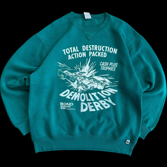 077- Teal Russell Crewneck- LARGE