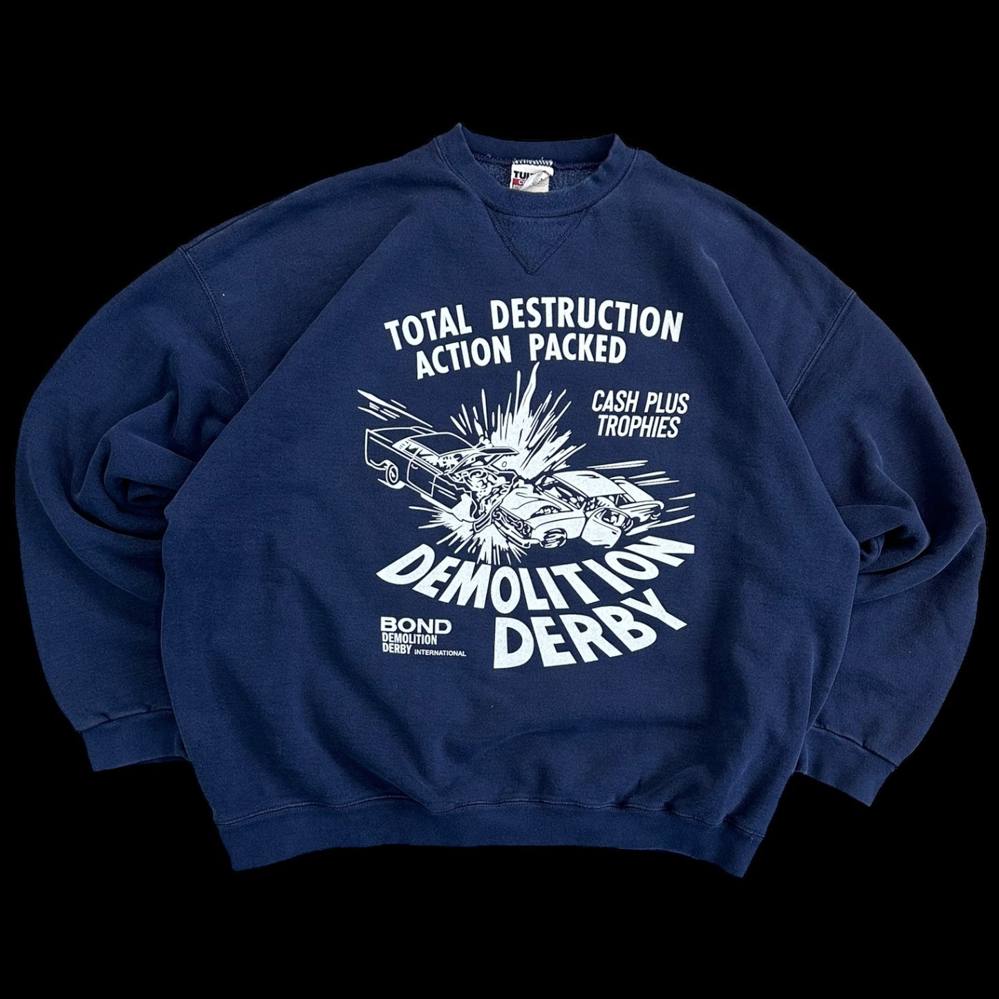 038- Navy Crewneck- BOXY XL