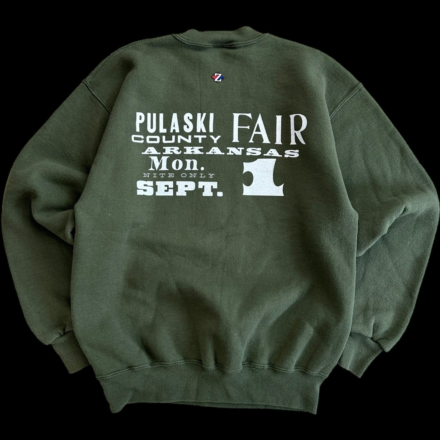 084- Faded Forest Green Crewneck- MEDIUM