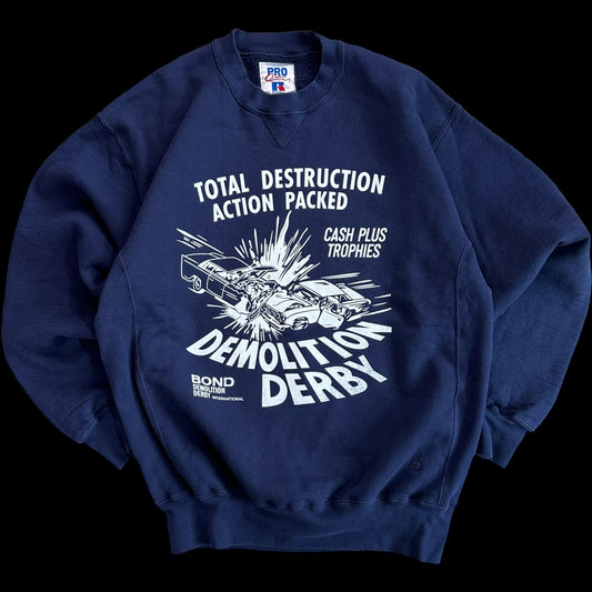 072- Navy Russell Crewneck- LARGE